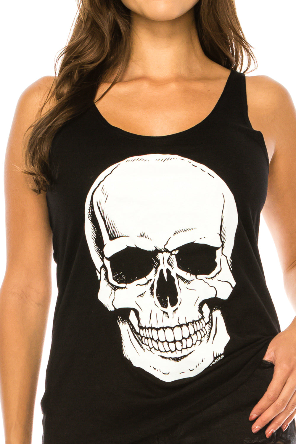 BIG SKULL BLACK TANK TOP-1