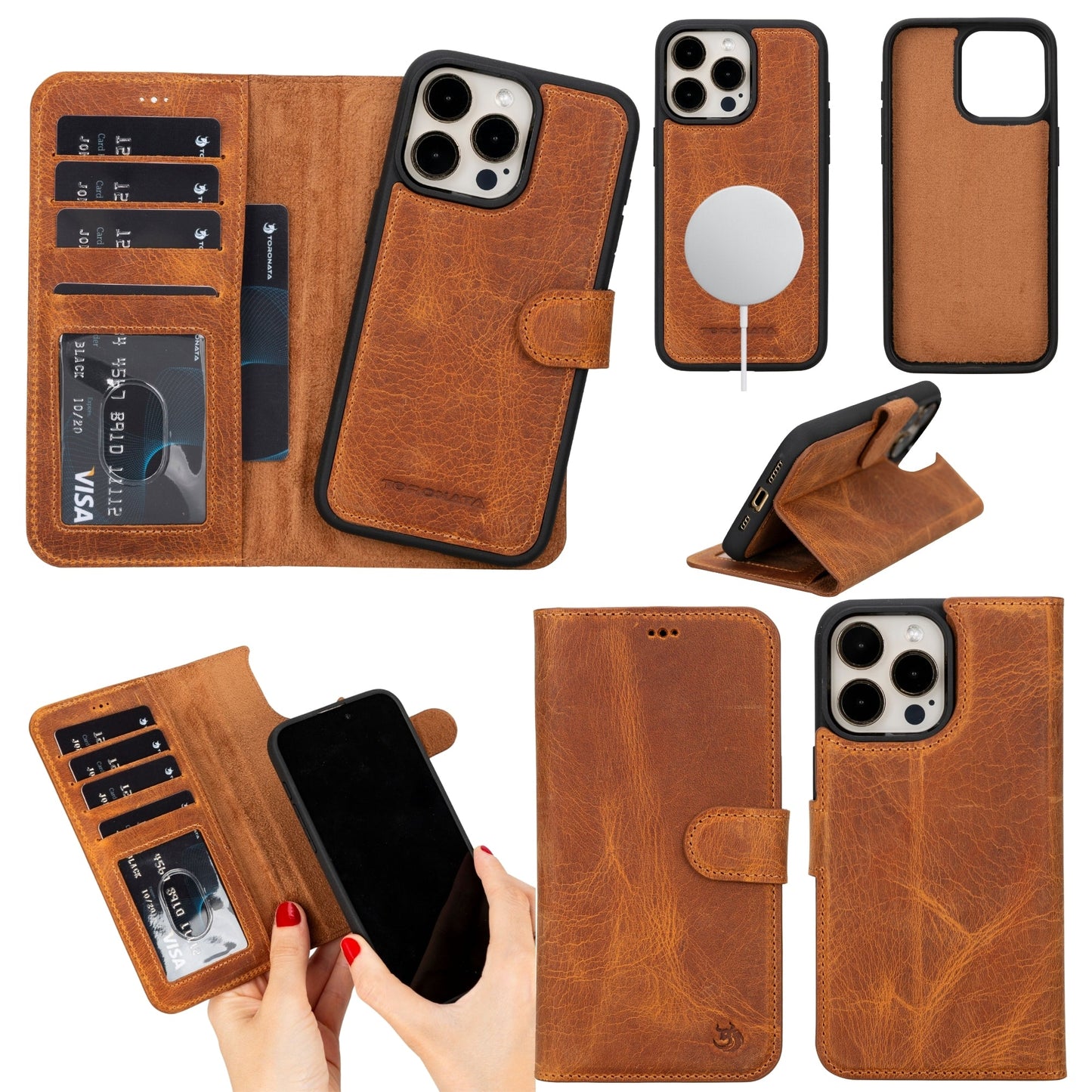 Casper Leather iPhone 14 Pro Wallet Case | MagSafe-7