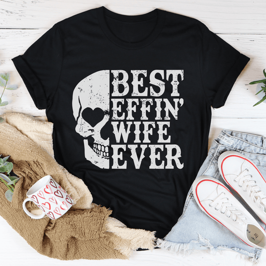 Best Wife Ever Skull T-Shirt-0