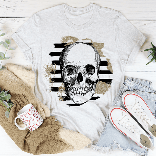 Striped Skull Tee-0
