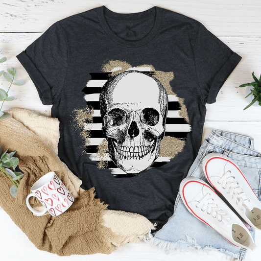 Striped Skull Tee-1